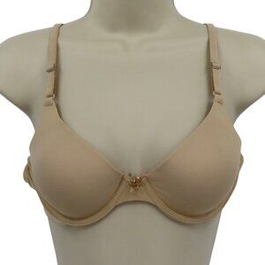 Maidenform 34B One Fab Fit Demi T Shirt Bra 05701 Solid Beige Underwire Lined